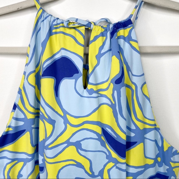 J. MCLAUGHLIN Maria Halter Dress Blue Medium - Picture 7 of 11